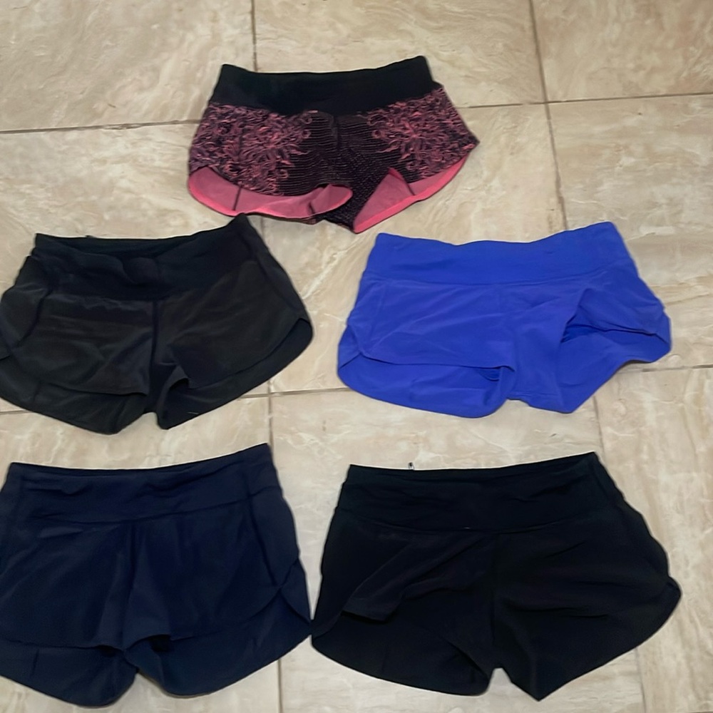 Lot of 5 Lululemon shorts sizes 2&4
